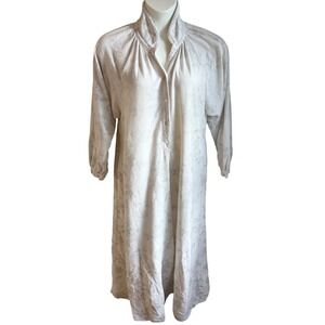 Cottagecore Floral Cotton Maxi Lounge House Dress Caftan Nightgown L Garnet Hill